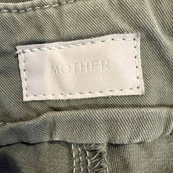 Mother "The Cinch Greaser" Killing Time Fatigue Green Pants Wide Leg Size 25 - Picture 7 of 16